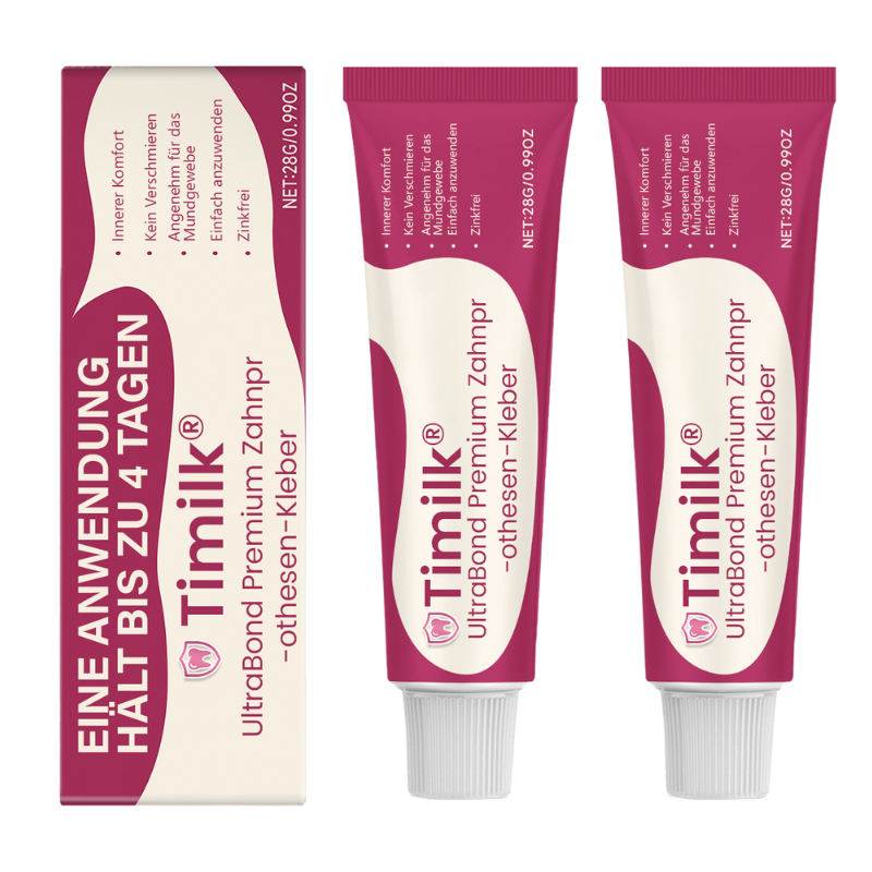 TimilkĀ® UltraBond Premium Denture Adhesive š„ FDA Certified (Clinically Proven 4-Day Hold for Secure, Comfortable & Zinc-Free Denture Fit š¦·)
