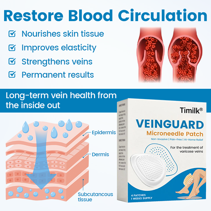 Timilk® VeinGuard Microneedle Patch 🔥 ( Advanced Circulation Support for Varicose & Spider Veins )