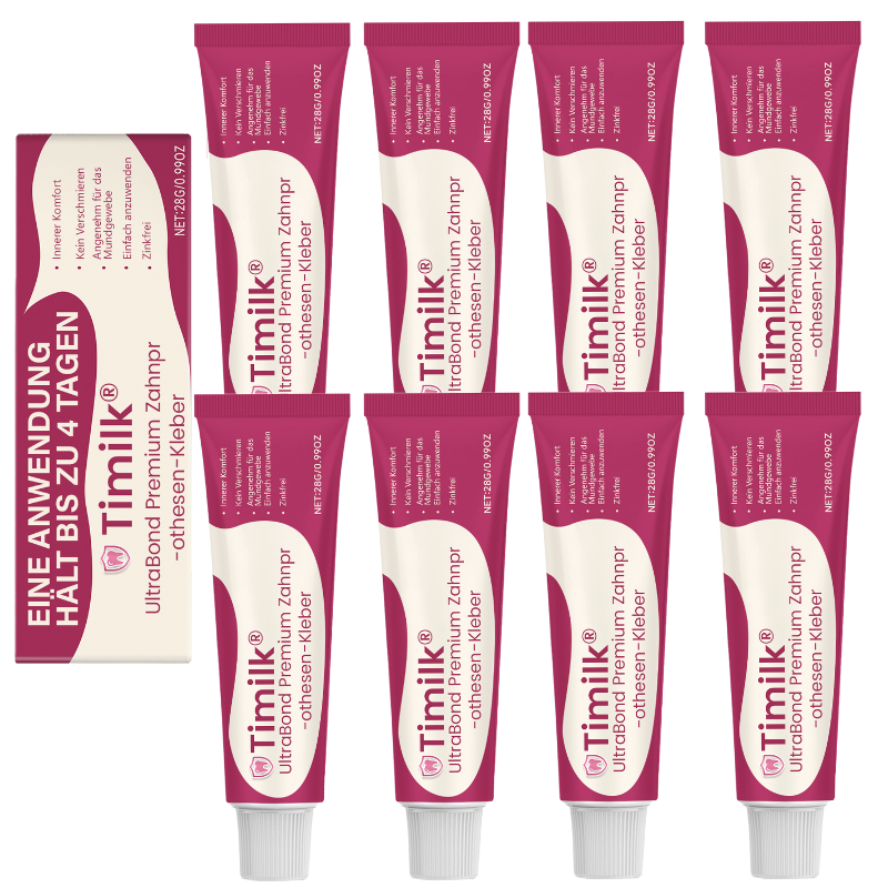 TimilkĀ® UltraBond Premium Denture Adhesive š„ FDA Certified (Clinically Proven 4-Day Hold for Secure, Comfortable & Zinc-Free Denture Fit š¦·)