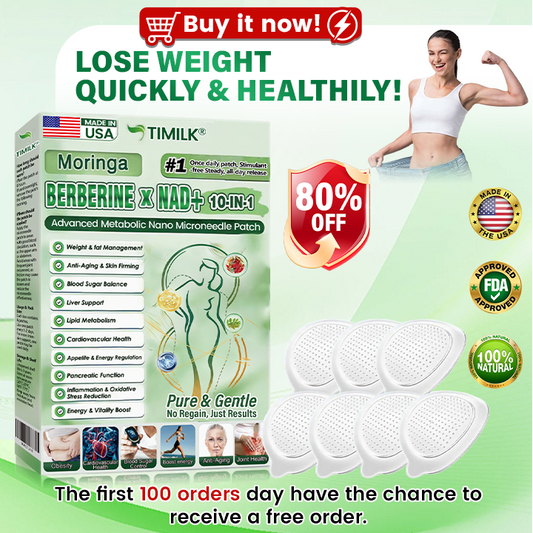 🇺🇸 Official US Store | 🧑‍⚕️🩺Timilk® Moringa · Berberine × NAD+ 10-in-1 Advanced Metabolic Nano Microneedle Patch - Once Daily, Visible Results in 7 Days