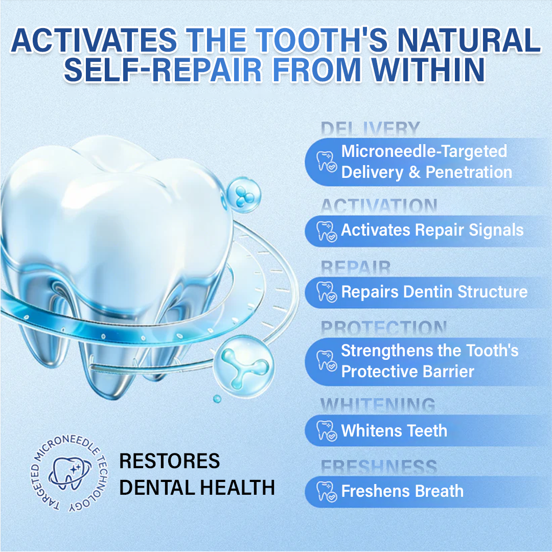Your Smile🦷Ceoerty® Tooth & Gum Care Fast-Dissolving Microneedle Patch✨ (𝟓-𝐢𝐧-𝟏 💎 𝐑𝐞𝐛𝐮𝐢𝐥𝐝 𝐄𝐧𝐚𝐦𝐞𝐥 & 𝐃𝐞𝐧𝐭𝐢𝐧 • 𝐒𝐭𝐫𝐞𝐧𝐠𝐭𝐡𝐞𝐧 𝐆𝐮𝐦𝐬 • 𝐄𝐫𝐚𝐝𝐢𝐜𝐚𝐭𝐞 𝐓𝐚𝐫𝐭𝐚𝐫 & 𝐎𝐝𝐨𝐫 • 𝐖𝐡𝐢𝐭𝐞𝐧𝐢𝐧𝐠 • 𝐒𝐭𝐨𝐩 𝐓𝐨𝐨𝐭𝐡 𝐒𝐞𝐧𝐬𝐢𝐭𝐢𝐯𝐢𝐭𝐲)