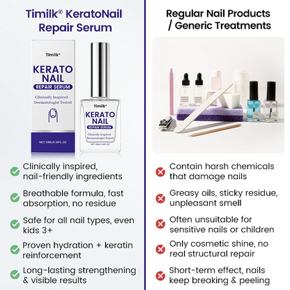 Timilk® KeratoNail Repair Serum ( Rebuild Stronger, Healthier Nails from the Root - Clinically inspired serum that restores brittle, peeling, and splitting nails with cutting-edge keratin-repair technology )