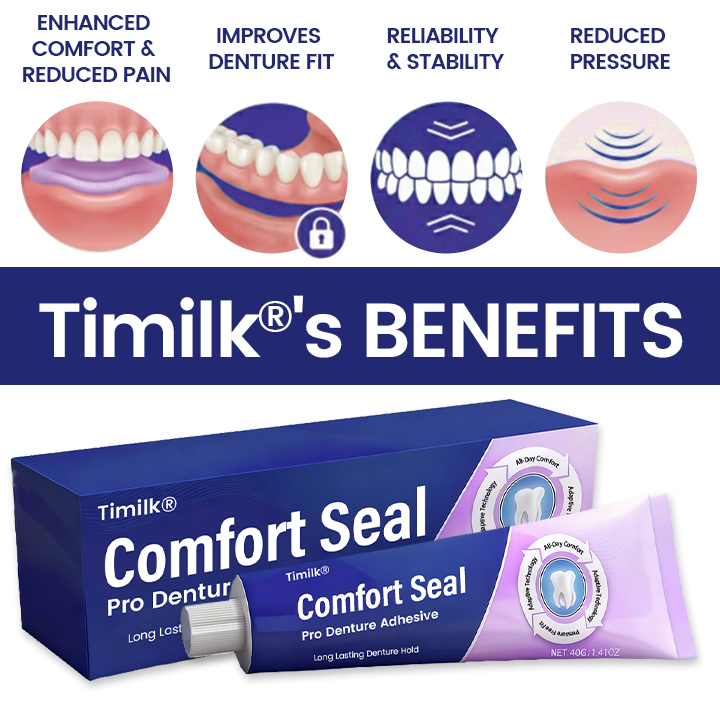 Timilk® Comfort Seal Pro Denture Adhesive🦷