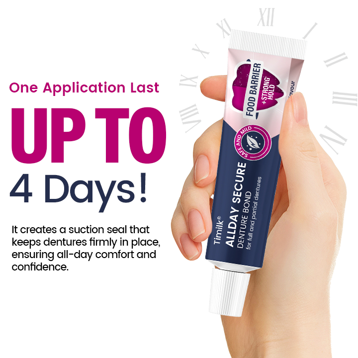 Timilk® AllDay Secure Denture Bond 🦷