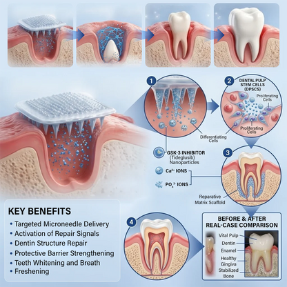 Your Smile🦷Ceoerty® Tooth & Gum Care Fast-Dissolving Microneedle Patch✨ (𝟓-𝐢𝐧-𝟏 💎 𝐑𝐞𝐛𝐮𝐢𝐥𝐝 𝐄𝐧𝐚𝐦𝐞𝐥 & 𝐃𝐞𝐧𝐭𝐢𝐧 • 𝐒𝐭𝐫𝐞𝐧𝐠𝐭𝐡𝐞𝐧 𝐆𝐮𝐦𝐬 • 𝐄𝐫𝐚𝐝𝐢𝐜𝐚𝐭𝐞 𝐓𝐚𝐫𝐭𝐚𝐫 & 𝐎𝐝𝐨𝐫 • 𝐖𝐡𝐢𝐭𝐞𝐧𝐢𝐧𝐠 • 𝐒𝐭𝐨𝐩 𝐓𝐨𝐨𝐭𝐡 𝐒𝐞𝐧𝐬𝐢𝐭𝐢𝐯𝐢𝐭𝐲)