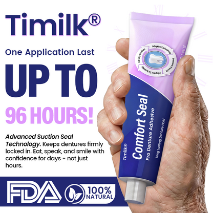 Timilk® Comfort Seal Pro Denture Adhesive🦷