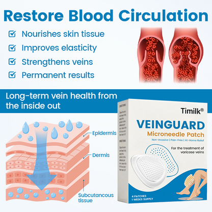 Timilk® VeinGuard Microneedle Patch 🔥 ( Advanced Circulation Support for Varicose & Spider Veins )
