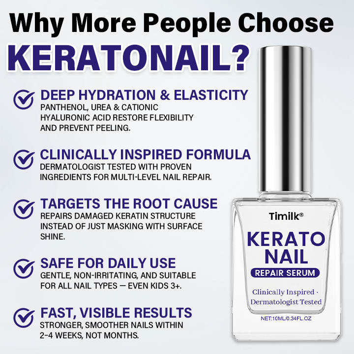Timilk® KeratoNail Repair Serum ( Rebuild Stronger, Healthier Nails from the Root - Clinically inspired serum that restores brittle, peeling, and splitting nails with cutting-edge keratin-repair technology )