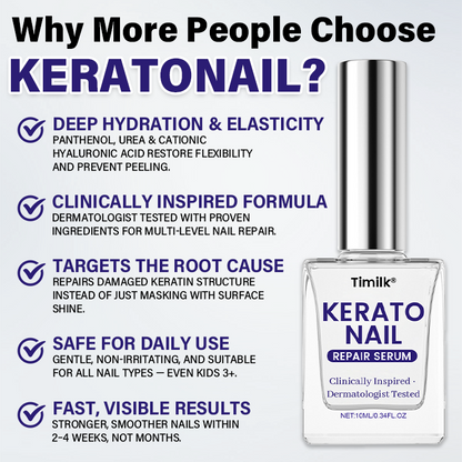 Timilk® KeratoNail Repair Serum ( Rebuild Stronger, Healthier Nails from the Root - Clinically inspired serum that restores brittle, peeling, and splitting nails with cutting-edge keratin-repair technology )