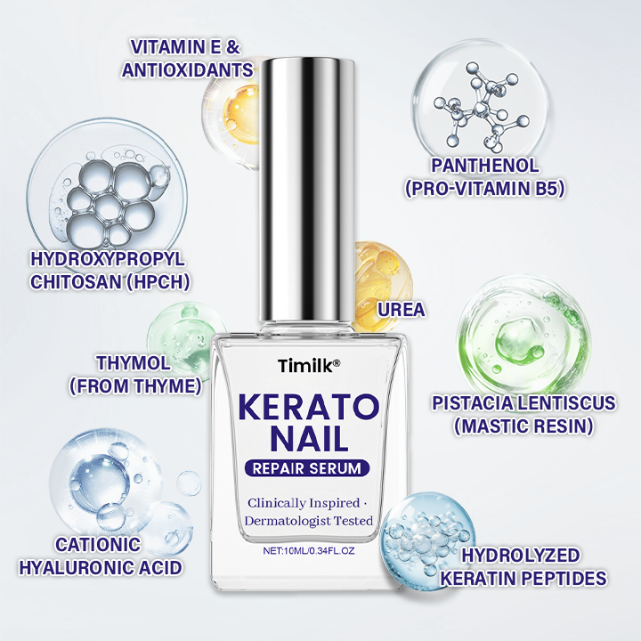 Timilk® KeratoNail Repair Serum ( Rebuild Stronger, Healthier Nails from the Root - Clinically inspired serum that restores brittle, peeling, and splitting nails with cutting-edge keratin-repair technology )