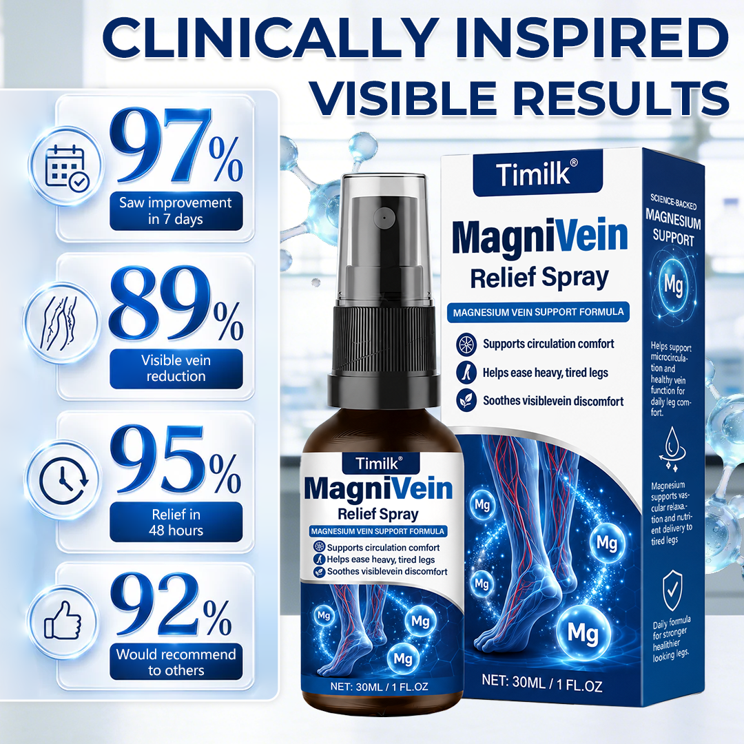 💙 US Official Store: Timilk® MagniVein Relief Spray 🦵 (Helps ease heavy, swollen legs, supports circulation comfort, soothes visible vein discomfort, and refreshes overworked legs)