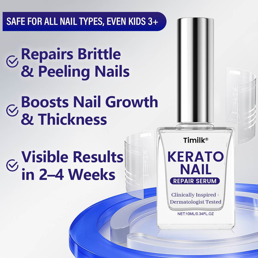 Timilk® KeratoNail Repair Serum ( Rebuild Stronger, Healthier Nails from the Root - Clinically inspired serum that restores brittle, peeling, and splitting nails with cutting-edge keratin-repair technology )