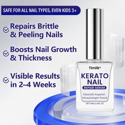 Timilk® KeratoNail Repair Serum ( Rebuild Stronger, Healthier Nails from the Root - Clinically inspired serum that restores brittle, peeling, and splitting nails with cutting-edge keratin-repair technology )