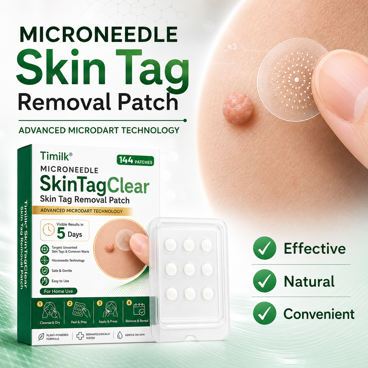 Timilk® SkinTagClear Microneedle Patch